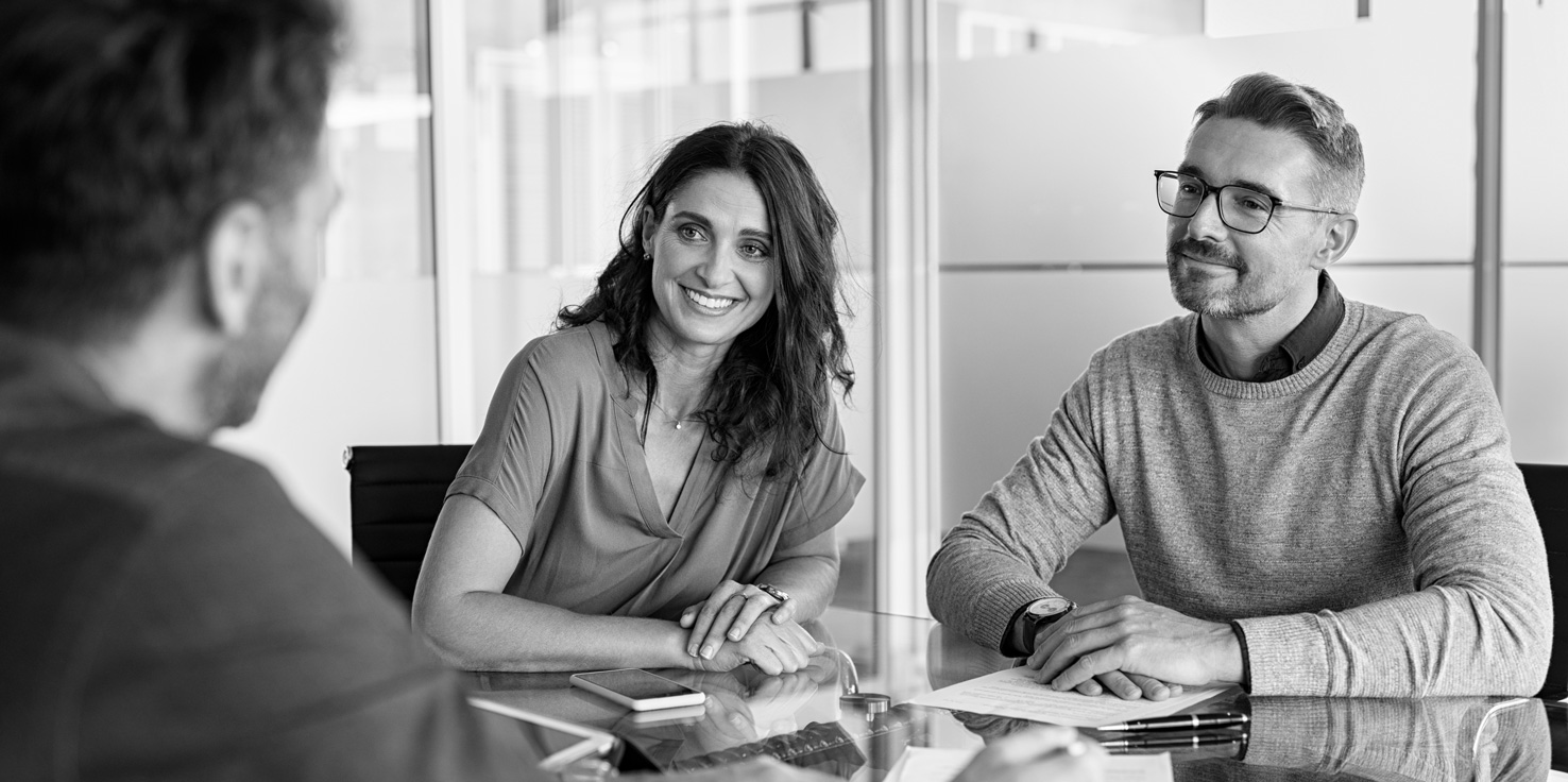 Logic Partners team member reviewing a client's finances